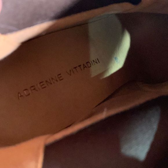 Adrienne Vittadini booties. brown leather Ratti Boots Heeled boots. - Picture 10 of 11